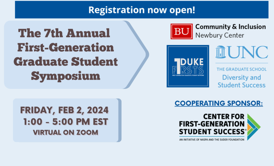 7th Annual First-gen graduate student symposium promotional graphic