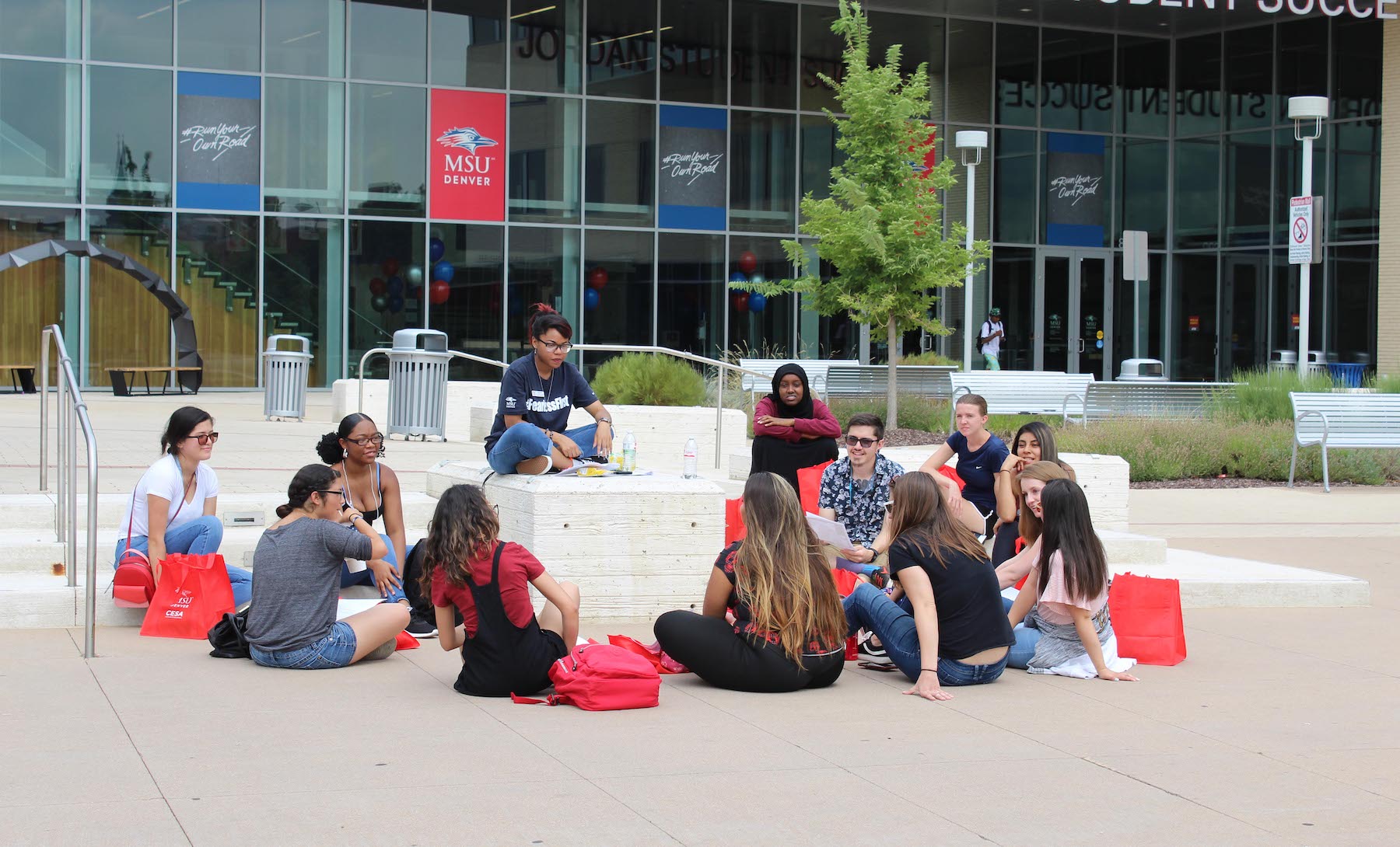 Metro State Students Sitting