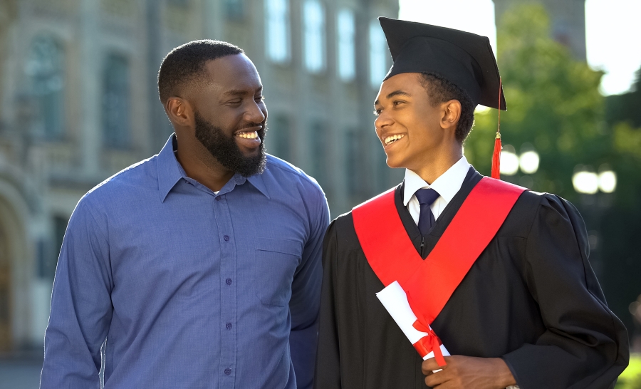 Black Father and Graduate Son