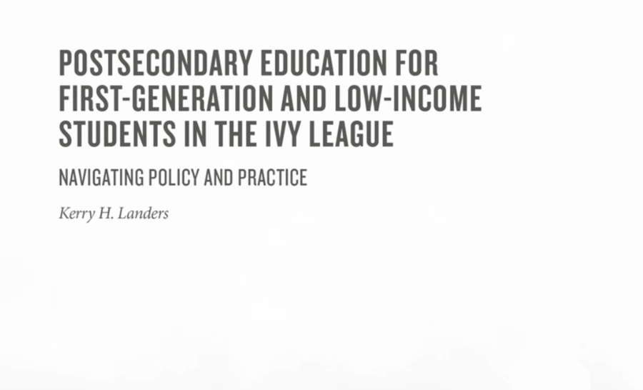 Postsecondary Education for First-generation and Low-income Students in the Ivy League Book Cover