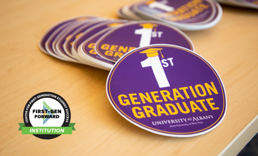 First-gen program logo purple sticker